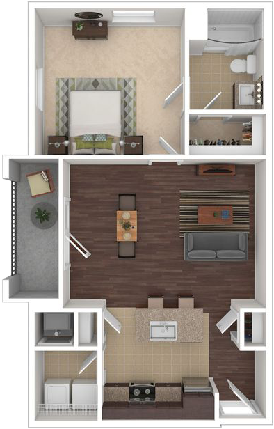 a floor plan of a studio apartment